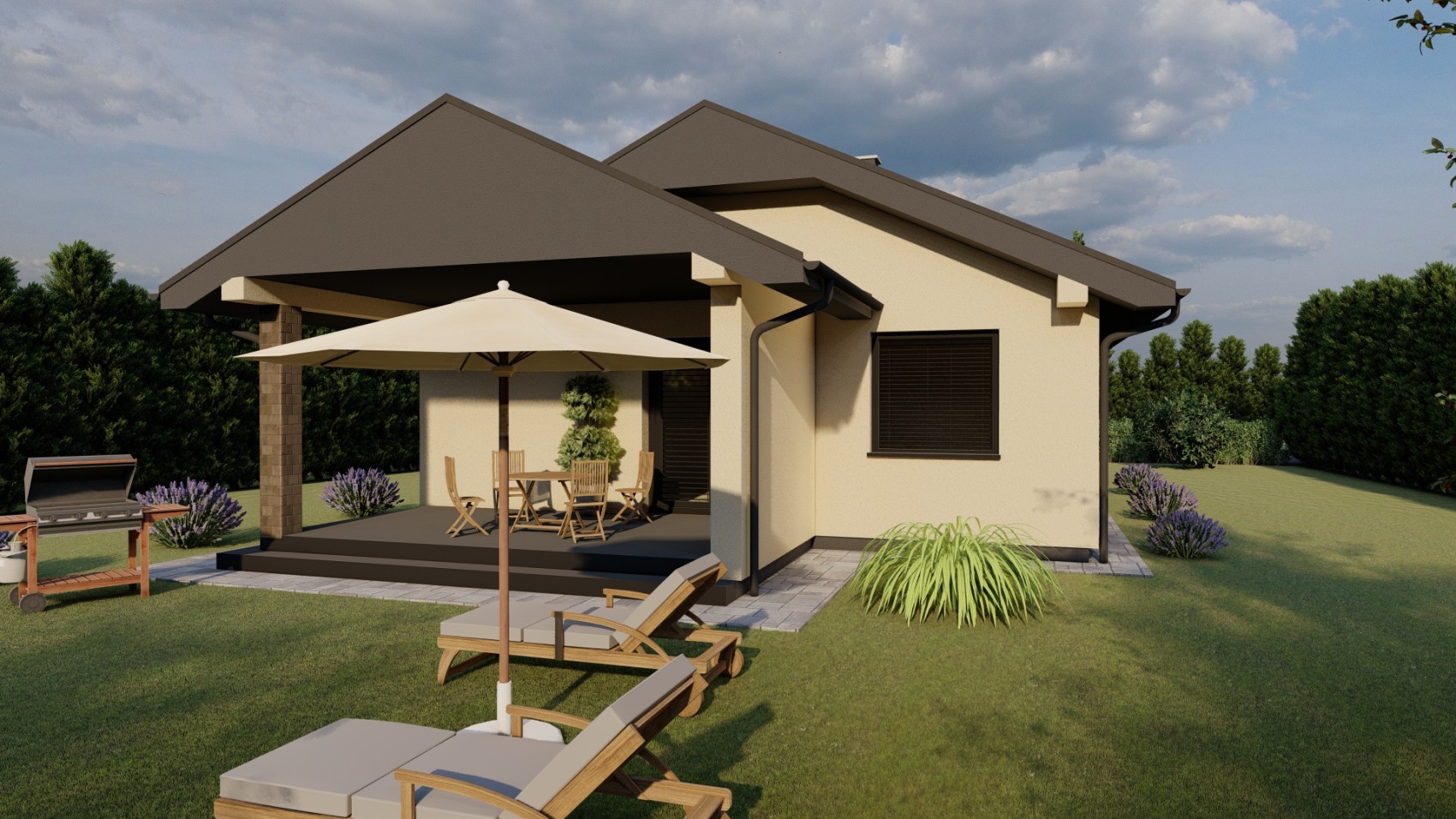 BUNGALOV - VÝSTAVBA NA KĽÚČ - 138 990,-€