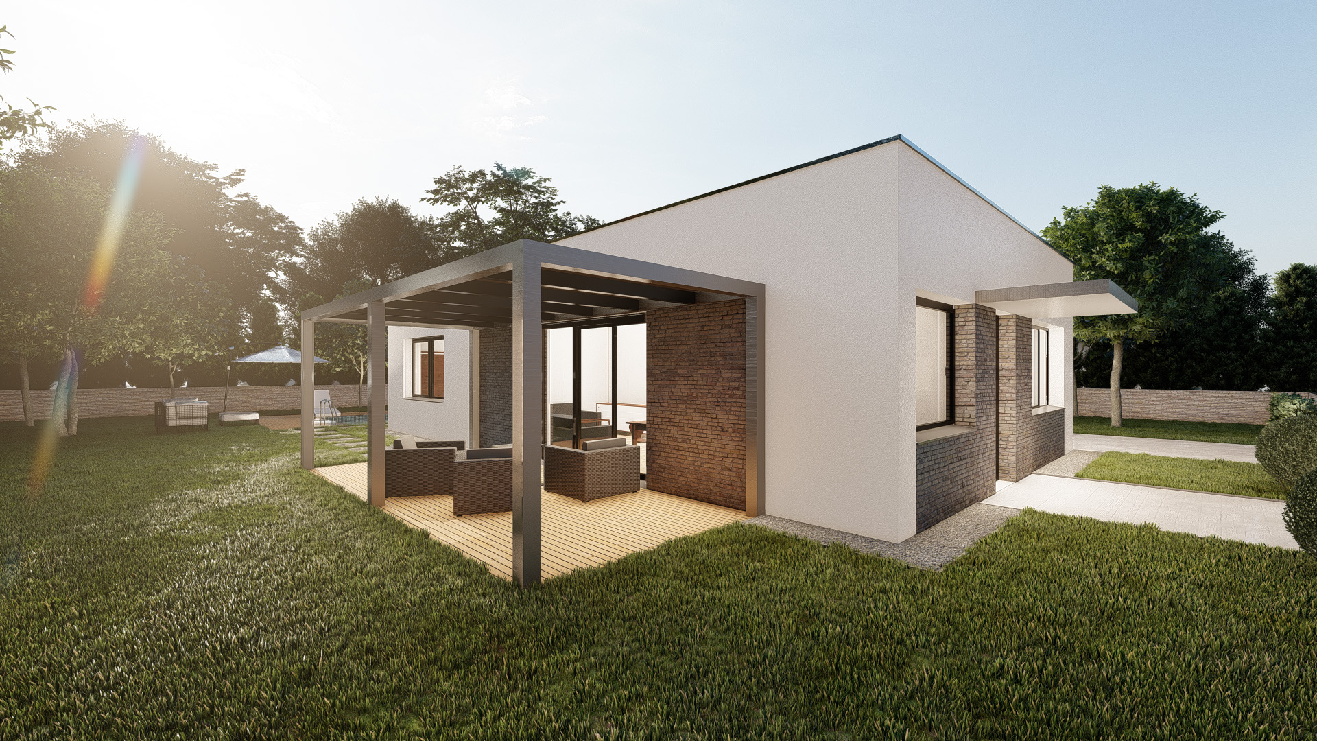 VÝSTAVBA NA KĽÚČ - PRAKTICKÝ 4 IZBOVÝ BUNGALOV: 128 990,-€