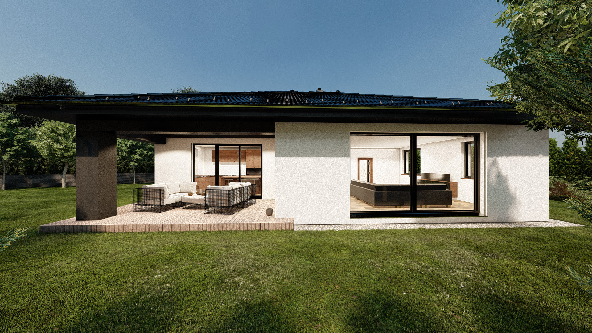 MODERNÝ BUNGALOV - VÝSTAVBA NA KĽÚČ: 160 700,-€