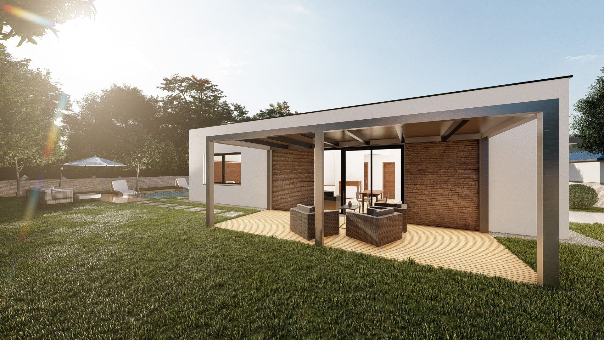VÝSTAVBA - 4 IZBOVÝ BUNGALOV NA KĽÚČ - 128 990,-€