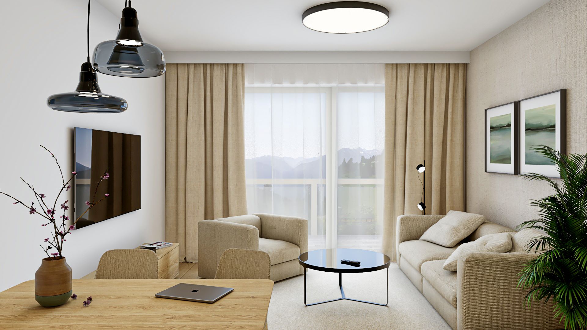 03.B - 2-izb. apartmán, 55,74 m2, DONOVALY, priamo na zjazdovke