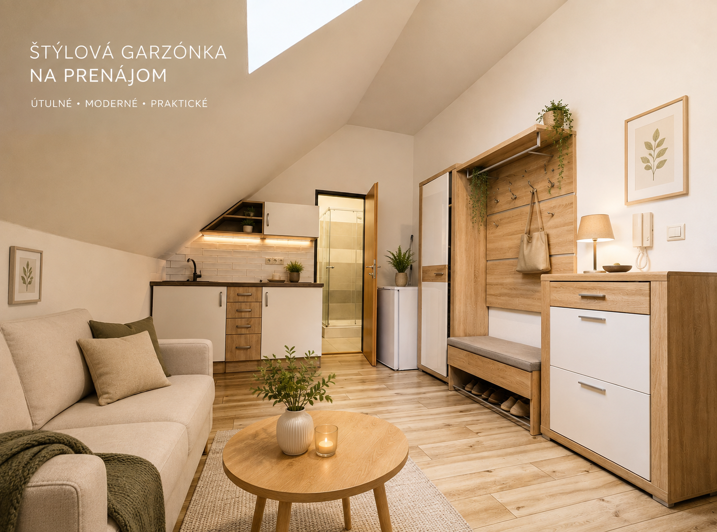 Na prenájom útulná garsónka priamo v centre Žiliny, 400 € + 95 € energie/mesiac