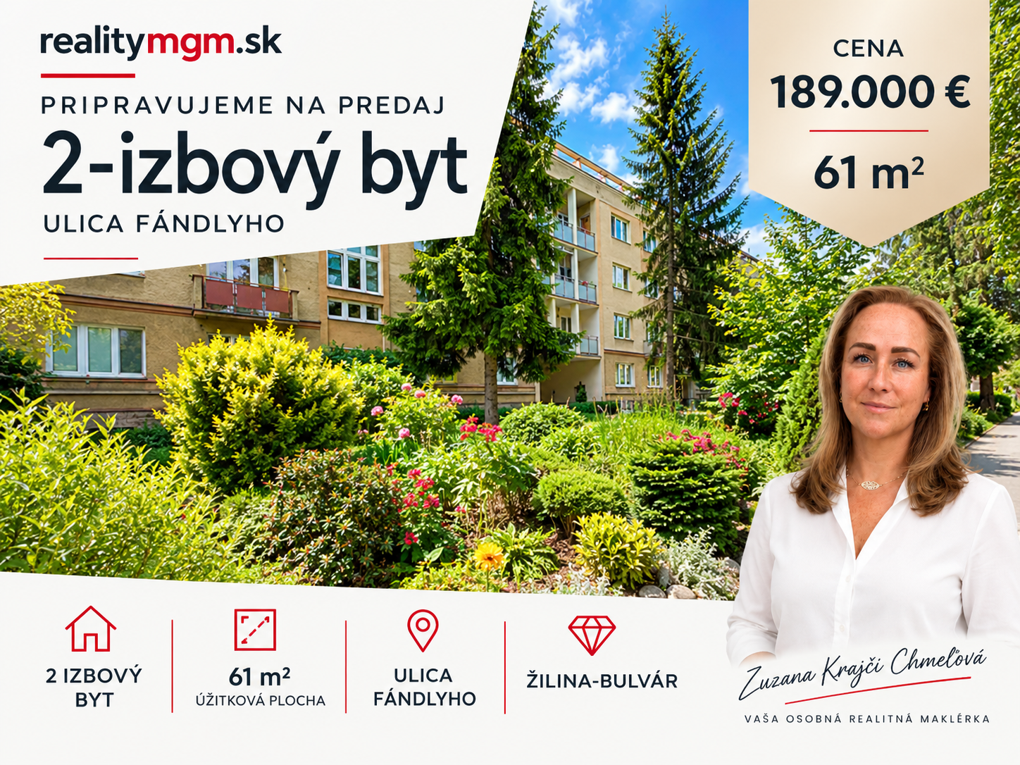 PRIPRAVUJEME NA PREDAJ: 2 izbový byt na predaj | Fándlyho ulica, Žilina Hliny | 61 m2 | 189 000 €